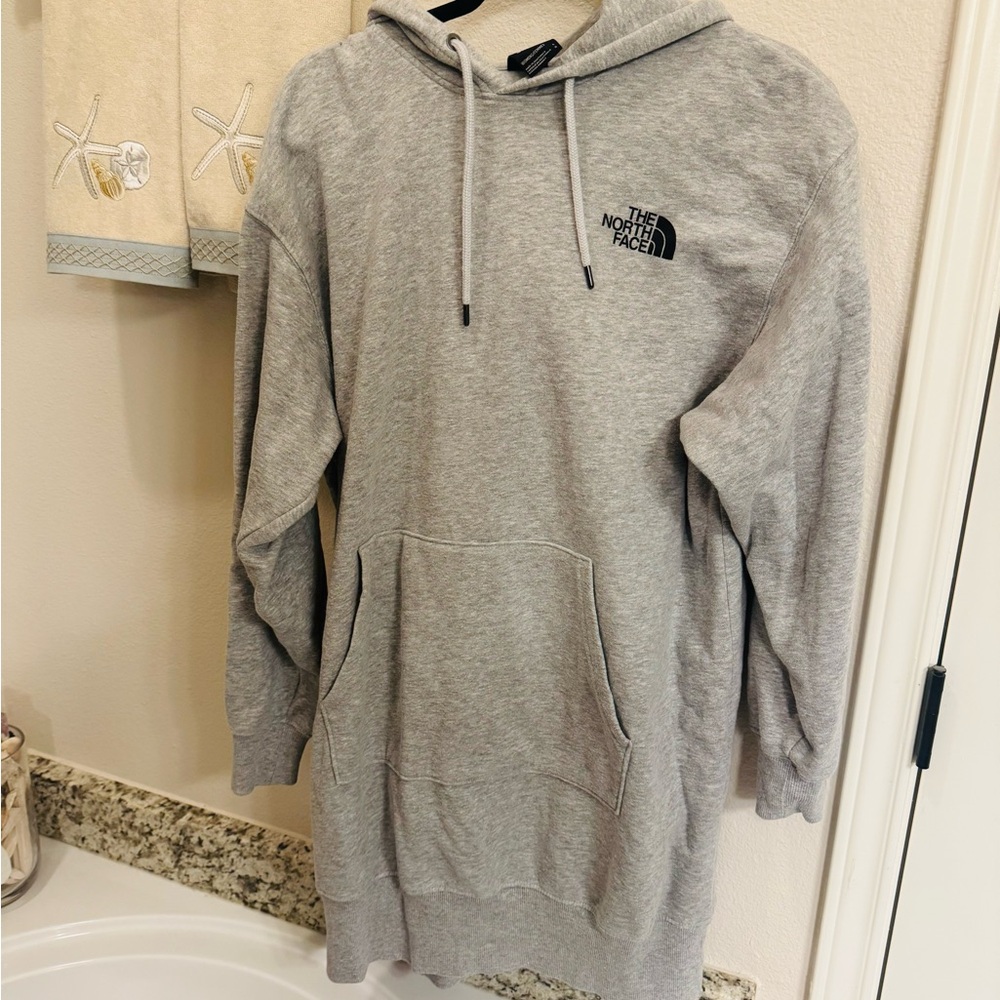 The North Face Women’s Light Gray Long Hoodie